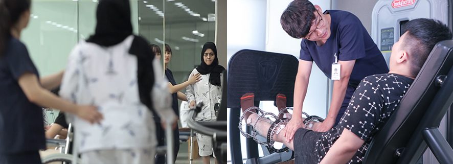 보행 훈련과 외고정 장치 착용 중 근력 운동
